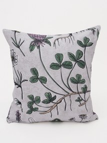 Bavlnená obliečka na vankúšik Renforcé 40 × 40 cm – Herbár sivý