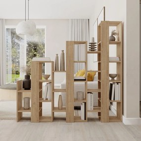 Regál v dekore duba v prírodnej farbe 158x151 cm Anissa – Marckeric