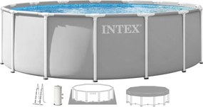 INTEX PRISM FRAME Okrúhly bazén 457 × 122 cm s kartušovou filtráciou 220–240V 26726ND