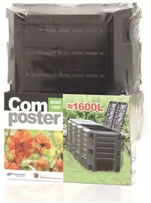 Kompostér, 1600 l, čierna