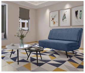 Modrá menčestrová rozkladacia pohovka 140 cm Mallory – Støraa