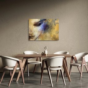 Sklenený obraz - Portrét ženy, kresba (70x50 cm)
