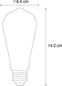 Sada 3 inteligentných stmievateľných LED žiaroviek E27 ST64 4,9 W 320 lm 2500 K vrátane Zigbee Smart Hub