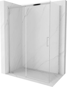 Mexen Omega, sprchovací kút s posuvnými dverami 160 (dvere) x 90 (stena) cm, 8mm číre sklo, chrómový profil, 825-160-090-01-00