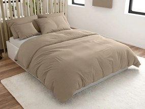 Krepové obliečky DENYX BLEND svetlohnedé, zips Rozmer obliečky: 2 ks 70 x 90 cm | 200 x 220 cm