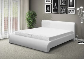 Luxusná posteľ 200x140 cm z eko kože Seina farba čalúnenia: eko koža čierna