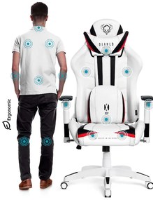 Herné kreslo Diablo X-Ray Normal Size: Bielo-čierne Diablochairs
