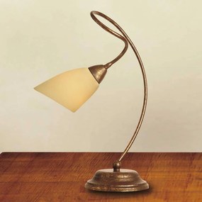Stolná lampa Alessandro antická hnedá