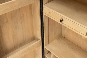 ART DECO komoda 140cm 3D mangové drevo bielo natreté