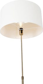 Stojaca lampa nastaviteľná bronzová s tienidlom bielym 50 cm - Parte