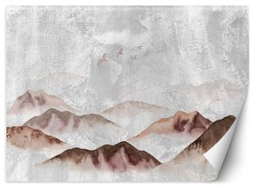 Fototapeta, Ptáci konkrétní hory krajina - 150x105 cm