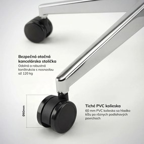 Ergonomická kancelárska stolička so sieťovinou tmavosivá AXIS