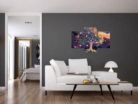Obraz – Fialový strom plný energie (90x60 cm)