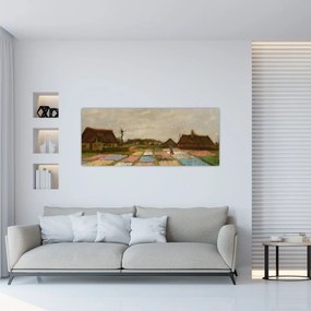 Obraz - Vincent van Gogh, Flower Beds in Holland, reprodukcia (120x50 cm)