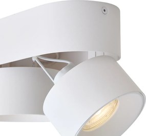Moderné prisadené bodové svietidlo biele GU10 50mm 2-svetlové naklápacie - Echo