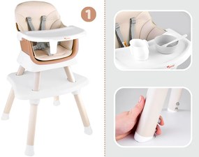 Stolička na kŕmenie Set 6v1 ZA4142 – béžová