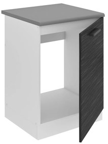 Kuchynská skrinka Belini Premium Full Version drezová 60 cm eben kráľovský s pracovnou doskou