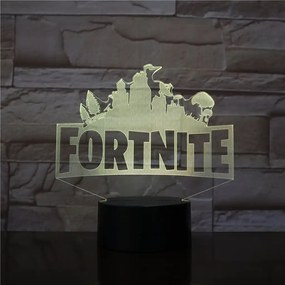 3Dmix 3DL-CLK044 – 3D LED nočná lampa - Fortnite (Hodiny s budíkom)