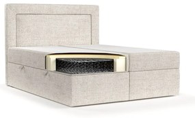 Krémovobiela boxspring posteľ s úložným priestorom 160x200 cm Imagine – Maison de Rêve