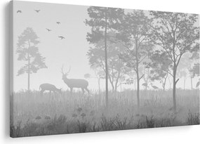 Obraz - Lúka s jeleňami (90x60 cm)