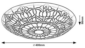 Brilagi - Tiffany vitrážové stropné svietidlo LORAS 2xE27/60W/230V