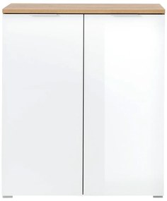 Biela skrinka na topánky v dekore duba Telde - Germania