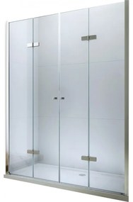 Mexen Lima Duo, sprchové skladacie dvere do otvoru 150 cm, 6mm číre sklo, chrómový profil, LIMA DUO DOOR 150