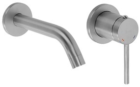 Rea Clif, umývadlová podomietková batéria, brúsená oceľ, REA-B5840