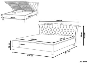 Manželská posteľ 140 cm MATH (s roštom) (tmavosivá zamatová). Vlastná spoľahlivá doprava až k Vám domov. 1007363