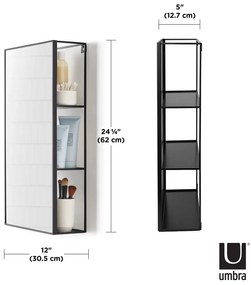 Nástenné zrkadlo s poličkou 30x62 cm Cubiko - Umbra