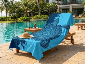 Rýchloschnúca XXL plážová osuška OCEVA modrá 150 x 210 cm, 100% mikrovlákno