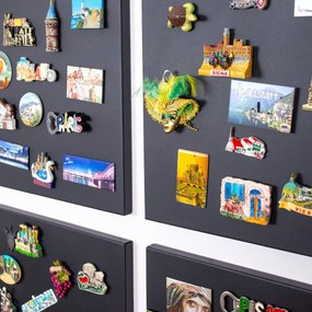 Toptabule.sk  Bezrámové tabule na magnetky čierne - SET 4ks 40x40 cm