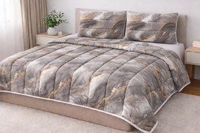 INTERMEDIC SK Celoročný set paplón + vankúš Mramor z mikrovlákna 140x200/70x90 cm