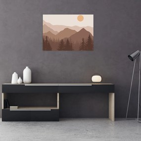 Obraz - Hnedé pohorie N⁰1 (70x50 cm)