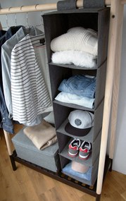 Organizér do skrine 30x30x133,5 cm, čierny