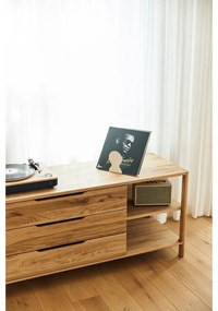 Nízka komoda z dubového dreva v prírodnej farbe 140x64 cm Twig – The Beds