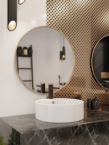 Invena Granada, okrúhle umývadlo na dosku 410x410x145 mm, biela, INV-CE-44-001-W