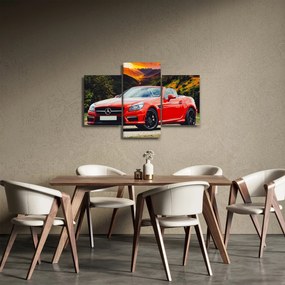 Obraz - červený Mercedes (90x60 cm)