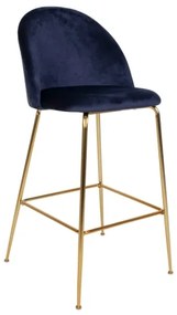 Lausanne barová stolička modrá/zlatá