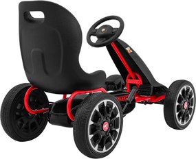 Ramiz ABARTH pedálová motokára pre deti čierna + EVA kolesá + ručná brzda + voľnobeh
