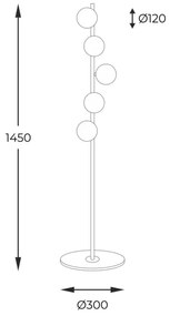 Zuma Line 5649 - Stojacia lampa ALI 5xG9/40W/230V
