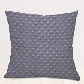 Biante Detská obliečka na vankúš Minky 3D bodky MKP-004 Tmavo sivá 50 x 60 cm