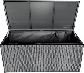 Ratanový záhradný úložný box BestBerg BBRF-B1B / 115 × 55 × 57 cm / čierna