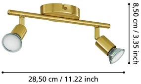 Eglo 33185 - LED Bodové svietidlo BUZZ-LED 2xGU10/2,8W/230V 3000K zlatá