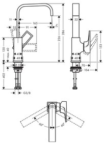 Hansgrohe Metropol, páková umývadlová batéria 230 s odtokovou súpravou Push-Open, chrómová, 74511000