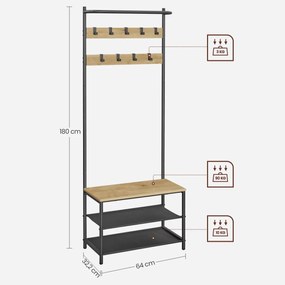Vešiak s botníkom TAYLOR ARTISAN 64x180 cm