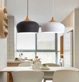 Toolight Bari White, závesné svietidlo 1xE27 APP183-1CP, biela-hnedá, OSW-00261