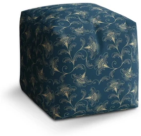 Sablio Taburet Cube Vintage ornamenty: 40x40x40 cm