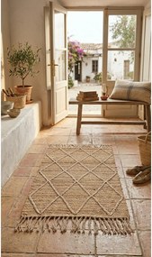 Ručne tkaný jutový koberec v prírodnej farbe 60x90 cm Shaila – Yes Everyday