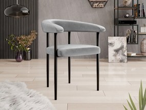 Čalúnená jedálenská stolička Ezukto, Dostupné poťahy: Magic Velvet 2219, Farby: čierna